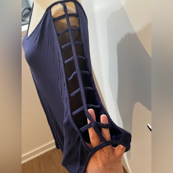 Women’s Swim Coverup Dress Navy Blue 3XL - Picture 7 of 7